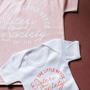Personalised Little Sisters Or Brothers Society Sibling Set, 4 of 7