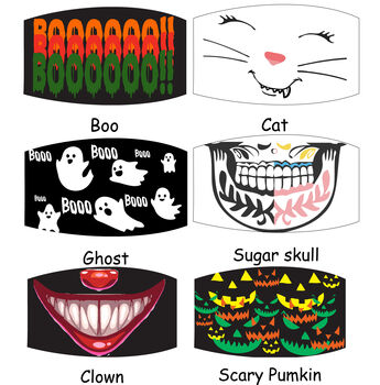 Halloween Face Mask 14 Designs Adults + Children, 5 of 7