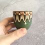 Pair Of Tequila Stoneware Shot Glasses In Green Colour, thumbnail 4 of 6