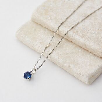 Sapphire Blue Swarovski Crystal Pendant Necklace, 5 of 7
