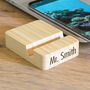 Personalised Bamboo Eco Friendly Phone Stand, thumbnail 2 of 2