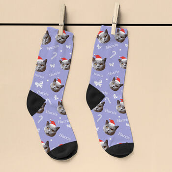 Personalised Christmas Pet Face Socks, 11 of 12