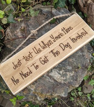 Funny Wooden Sign For Dog Lovers, 2 of 4