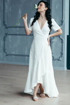 Linen Wedding Dress, 5 of 10