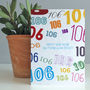 'Age Is Just A Number' Personalised Birthday Card, thumbnail 2 of 4