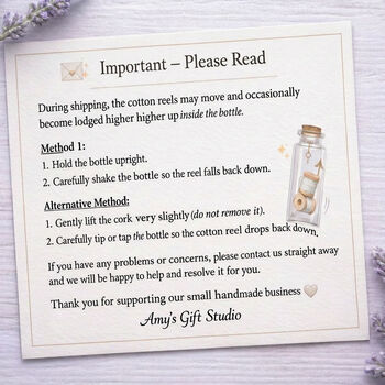 Personalised 2nd Cotton Anniversary Photo Cotton Reels Bottle Gift, 4 of 4