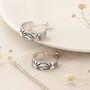 Sterling Silver Sunbeam Half Hoop Stud Earrings, thumbnail 1 of 8