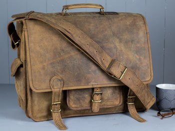 Personalised Weekender Leather Satchel Bag, 3 of 11