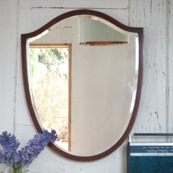 Vintage Mirror/ Mahogany Mirror/ Shield Mirror, 2 of 2