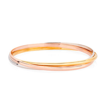 Knightsbridge Three Colour Russian Wedding Bangle, 3 of 4