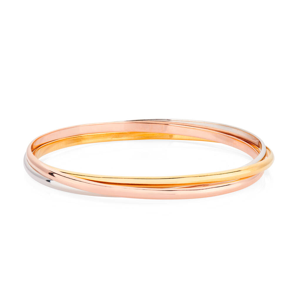 Knightsbridge Three Colour Russian Wedding Bangle By Auree Jewellery