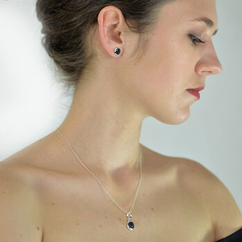 Oval Black Onyx Jewellery Set, 3 of 5