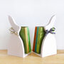 Pair Of Little Pink Rabbit Bookends, thumbnail 1 of 4