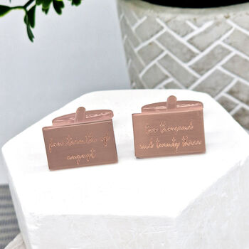 Personalised Written Date Cufflink And Tie Clip Set, 6 of 8