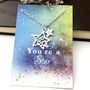Personalised Graduation Gift Sterling Silver Initial Star Necklace, thumbnail 1 of 11