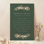 Dried Flower Wreath Wedding Order Of The Day Sign, thumbnail 1 of 2