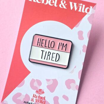 Mood Name Label Enamel Pin Badge, 6 of 8