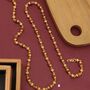 18ct Gold Plated Indian Lord Shiva Rudraksha Beaded Necklace, thumbnail 4 of 4