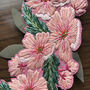 Floral Wreath Embroidery Artwork, thumbnail 5 of 5