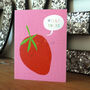 Mini Strawberry Greetings Card, thumbnail 3 of 4