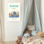Babar Fishing Vintage Nursery Art Print, thumbnail 2 of 5