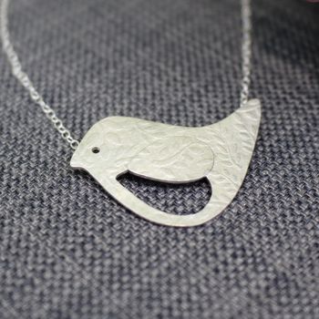 Sterling Silver Watercolour Bird Necklace, 3 of 4