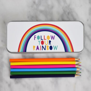 Children's Rainbow Personalised Pencil Case, 3 of 4