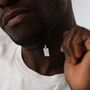 Men's Fingerprint Charm Leather Necklace, thumbnail 1 of 4