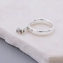 Personalised Tiny Heart Silver Charm Ring, thumbnail 8 of 8