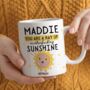 Personalised You Are A Ray Of Sunshine Mug, thumbnail 2 of 7