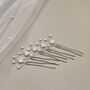 Set Of Five Pearl Flower Bridal Hair Pins, thumbnail 11 of 12