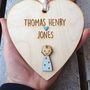 Personalised New Baby Boy Heart, thumbnail 4 of 5