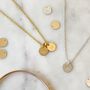 Initial Discs Necklace Sterling Silver Or Gold Vermeil, thumbnail 4 of 6