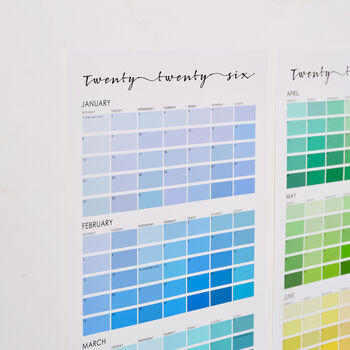 Paint Chip Colour Swatch Wall Planner 2026, 7 of 12