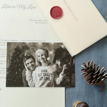 A Letter To My Partner On Our First Christmas Personalised Keepsake, 5 of 9
