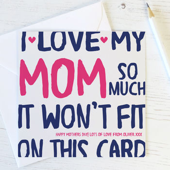 Mother's Day Card 'I Love My / We Love Our Mum So Much', 5 of 6
