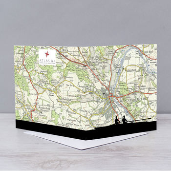 Rowing Over Map Of Henley Card, 2 of 2