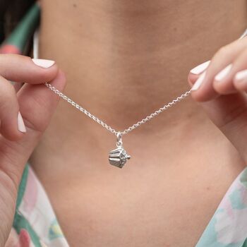 Sterling Silver Cupcake Charm Necklace, 2 of 7
