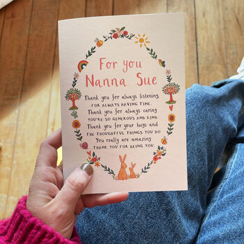 Personalised Wish For Nan Nanna Grandma Card, 3 of 3