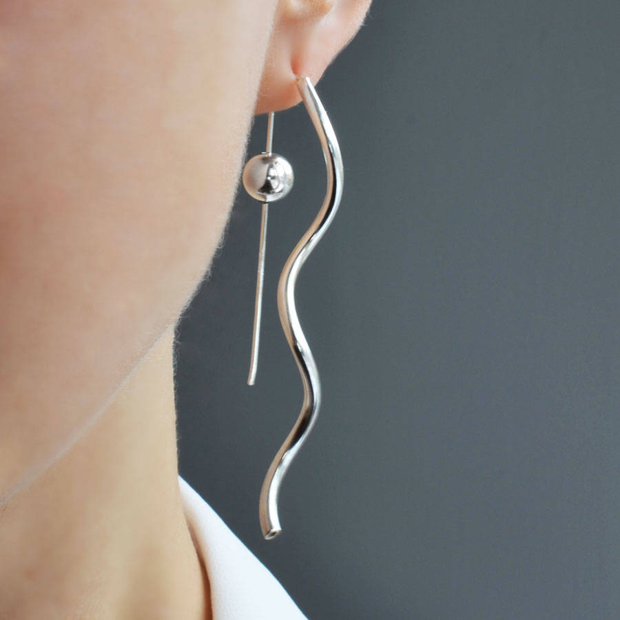 Sterling Silver Cocktail Drop Earrings By Martha Jackson Sterling