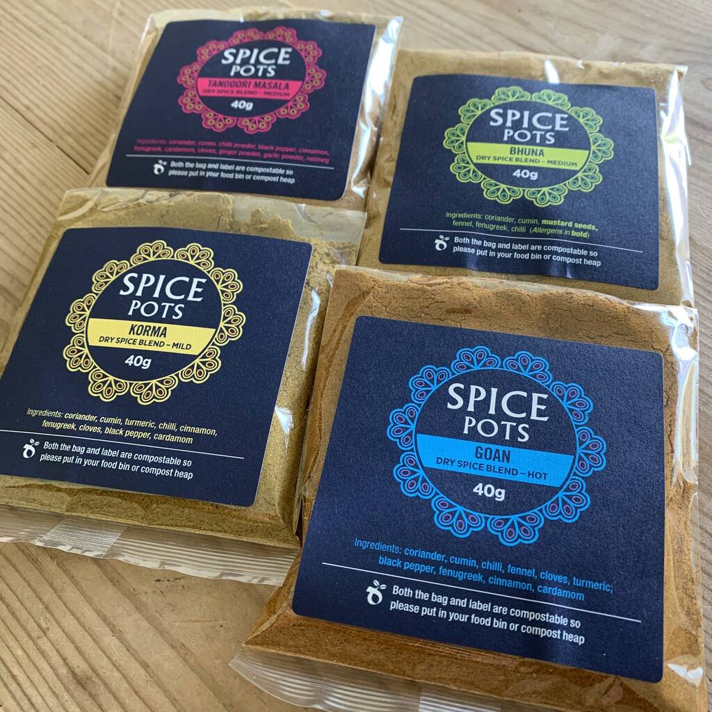 spice pots letterbox curry kit by spice pots