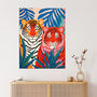 Seeing Red Tiger Jungle Bright Fun Wall Art Print, thumbnail 1 of 6