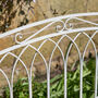 Cream Iron Arched Back Garden Bench, thumbnail 5 of 10