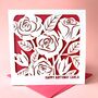 Personalised June Rose Birth Flower Card, thumbnail 2 of 5