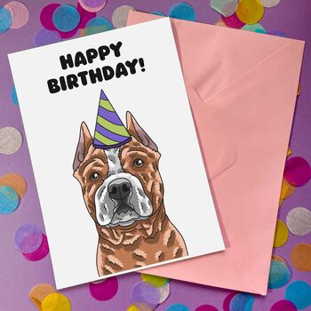 Personalised Pitbull Mother's Day Card For Dog Mum, 12 of 12