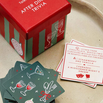 Festive Holiday Trivia Box 60 Engaging Cards Christmas Table Game, 3 of 4