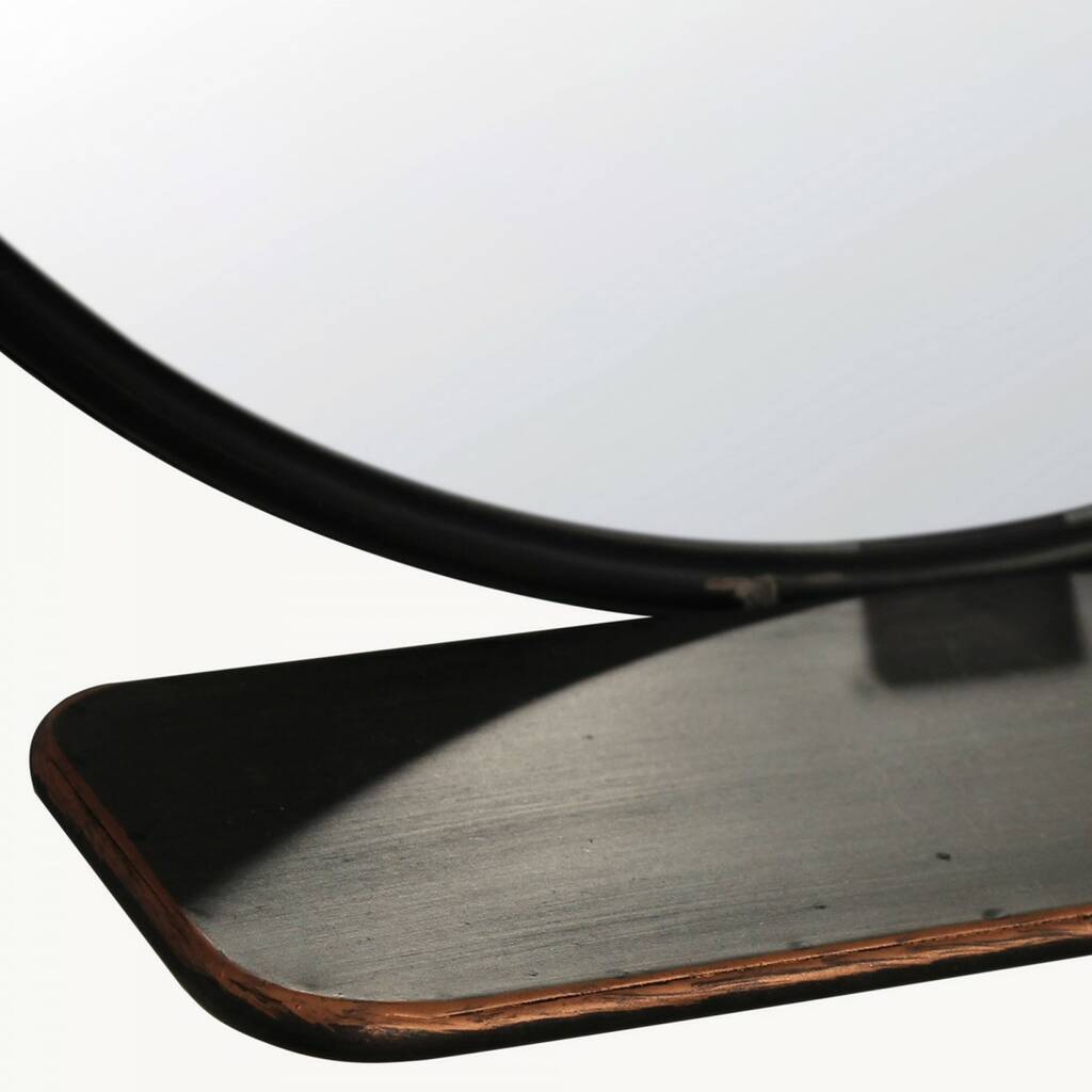 Round Industrial Shelf Mirror By All Things Brighton Beautiful