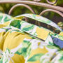 Lemon Print Padded Garden Bench Cushion, thumbnail 5 of 6