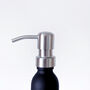 Matt Black Glass Bottle With Silver Metal Pump, thumbnail 3 of 9