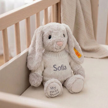 Personalised My First Steiff Hoppie Rabbit, 5 of 7